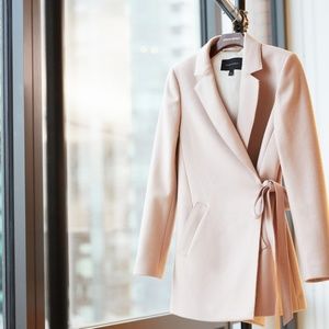New wool nude/blush pink coat Banana Republic